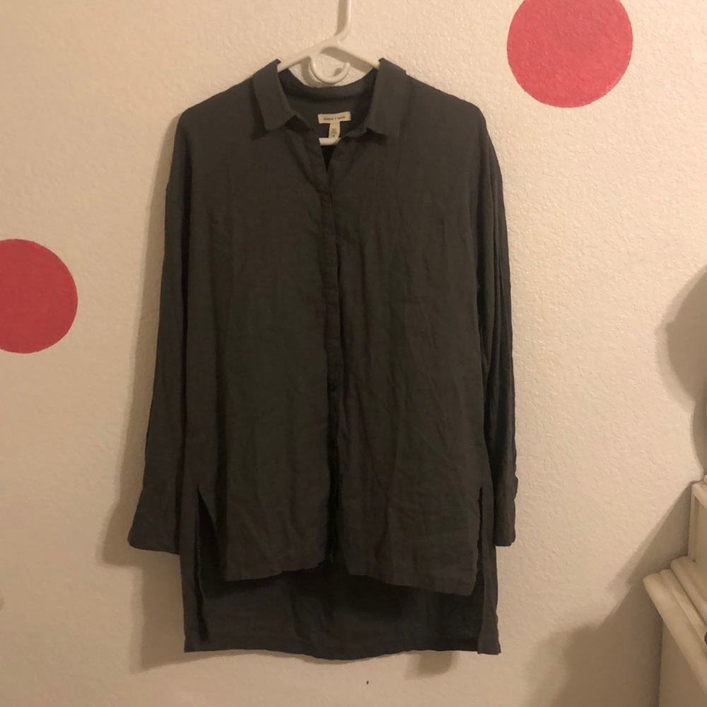 Grey Button down